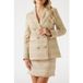 GUESS Claudia Blazer croisé en velours taupe lux Taille 36