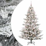 vidaXL Kunstkerstboom met kerstbal 210 cm 300 LED's Warmwit PE & PVC