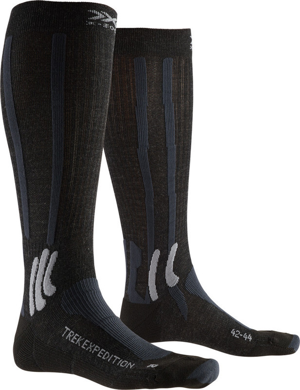 X-SOCKS Trek Expedition Sokken Heren, opal black/dolomite grey melange EU 45-47 2019 Trekking- & Wandelsokken