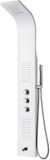 BES LED Douchepaneel - Douchekolom - Douchezuil - Leoni Santi - 160x20cm - Thermostatisch - RVS - Wit