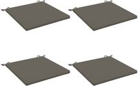 vidaXL 4-Piece Zitkussens SOEST 4 st 100% Polyester Grijs