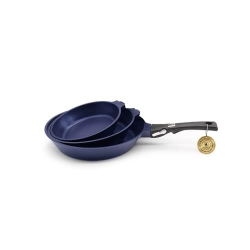 Laguiole - Pannenset - 3-delig - Zwart - Non-stick - Inductie - Afneembare handgreep