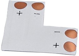 ABC-LED L connector - 8mm PCB - 2 pin - Ã©Ã©n kleur - 3528 (5stuks)