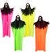 Boland spoken in neon kleuren - 4x stuks - L90 cm - skelet - halloween - uv blacklight - decoratie