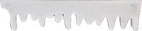 Feeric Christmas Bordure glaçon/bordure neige - 2x - blanc paillettes - 480 x 15 cm - polyester
