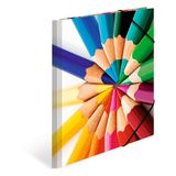 HERMA mappen A4 pennenset, 3-delig, kinderhoekmappen van karton met kunstmotief, elastische band, binnenkleppen en binnenprint voor jongens en meisjes