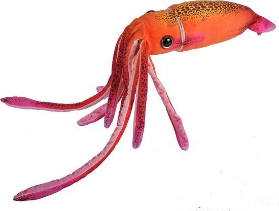 Wild Republic Knuffel Inktvis Junior - 38 cm - Oranje