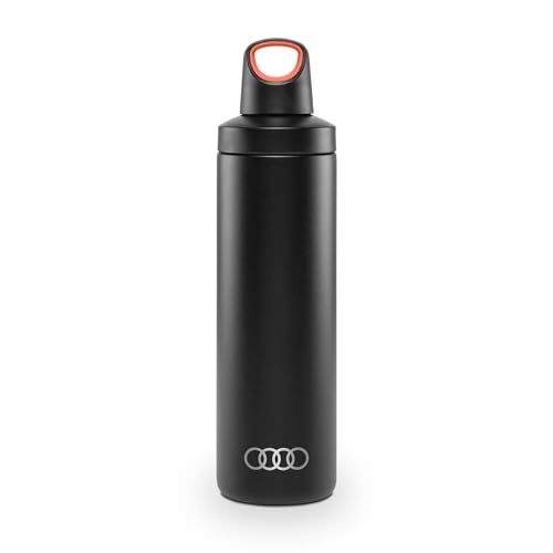 Audi 3292400600 thermosfles met ringlogo, 600 ml, zwart