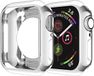 By Qubix - Siliconen case 38mm - Zilver - Geschikt voor Apple Watch 38mm hoesje - screenprotector - Bescherming iWatch - Bescherm hoesje