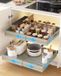 Unyqoos® Tiroir réglable extensible pour cuisine et salle de bain avec installation facile