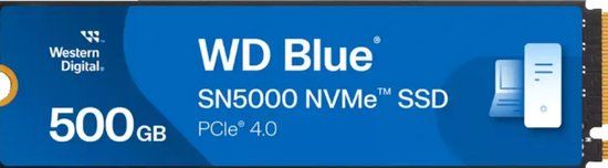 WD Blue SN5000 500GB SSD M.2 2280 - PCI Express 4.0 x4 - NVMe
