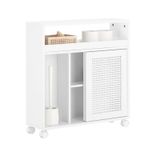 SoBuy BZR119-W Badkamerkastje - Wit met Lade, Houtcomposiet