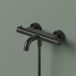 Hotbath ACE Thermostatische badkraan - opbouw - 2 functies - Geborsteld Zwart PVD
