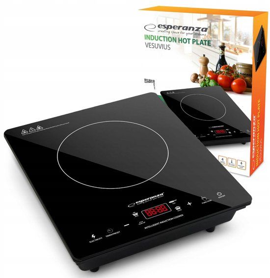 Esperanza EKH009 - Inductiekookplaat - 1 zone - Zwart