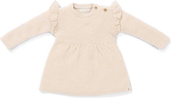 Little Dutch Jurk Lange Mouw Meisjes 50 Sand Beige Newborn Naturals