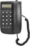 Winner Téléphone fixe avec répondeur - Téléphone mural pour la maison et le bureau - Identification automatique FSK/DTMF - Noir