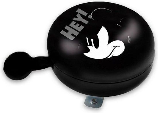 4KidsOnly Mickey Mouse Fietsbel - 88mm - Wit - Retro - Staal - Voor kinderfiets