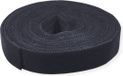 VALUE Klittenband op rol, 10mm, zwart, 25 m