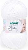 Gründl Wolle Baby Uni 10x50 gram wit