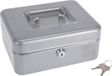 Koopman International Caisse à monnaie en métal argenté avec serrure 20 cm