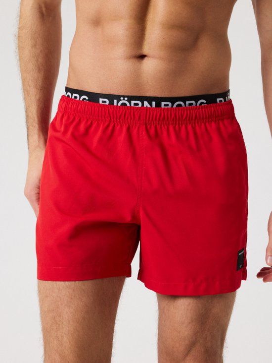 Björn Borg Elastic Swim Shorts Heren Zwembroek Rood XXL