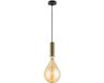 Home Sweet Home hanglamp brons Saga Pear - inclusief LED lamp G160 - dimbaar - pendel lengte 100 cm - inclusief E27 LED lamp - amber