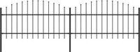 vidaXL Tuinhek met puntige bovenkant, staal, 337 x 125 cm, zwart