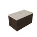 Saniclass Holz Frame Badkamermeubelset - 80x45x43cm - Travertine natuurstenen topblad - zonder kraangat - 1 lade - mat eiken charcoal (hout) SW1420767/SW1242427