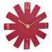 TFA Dostmann design wandklok Clock in The Box, 60.3020.05, met stille sweep-beweging, quartz uurwerk, bestaande uit 12 insteekbare onderdelen, woonkamerklok, keukenklok, slaapkamerklok, decoratie, rood
