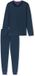 SCHIESSER Pyjama lang Dames Casual Essentials 100% Katoen Effen Lange mouw Ultra Violet Maat 38