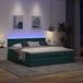 Maison Exclusive - Cadre de lit ottoman en velours vert foncé 160x200cm