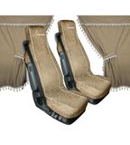 Lampa Melissa Interieurset microvezel stoelhoezen en gordijnen in beige