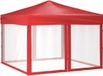 vidaXL Partytent, inklapbaar met zijwanden, rood, 3x3 meter