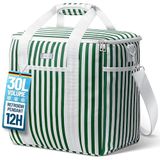 HOEL Koeltas voor eten en dranken, geïsoleerde thermotas, lunchtas, waterdicht en lekvrij, isoleertas voor auto en winkelen, picknicktas, lunchtas