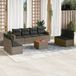 Maison Exclusive - Ensemble de jardin, 9 pièces, avec coussins, gris, en polyrotin