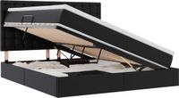 vidaXL Opbergbed met hoofdeinde, zwart, 180 x 200 cm, kunstleer