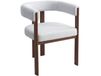 Gris clair Fauteuil de salle à manger imitation bois Neora