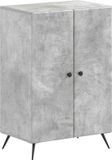 vidaXL Schoenenkast BREDA 59,5 x 39,5 x 90 cm Bewerkt hout Betongrijs