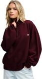 Superdry Sweatshirt à demi-fermeture éclair Monogram Rouge Femme XS