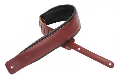 Levys Leathers DM1PD 3-inch gitaarriem van leer - Wijnrood