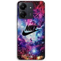 Nike Hoesje voor Xiaomi Redmi 13C 4G Maniacase zwart stijlvol felroze paars blauw