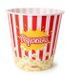 Plasticforte Popcorn bak - rood/wit retro print - kunststof - 18 x 18 cm - 2.8 liter - herbruikbaar