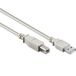 Allteq ALTQ-USB-AB-120 USB 2.0 kabel - USB A naar USB B - 5 meter - Grijs