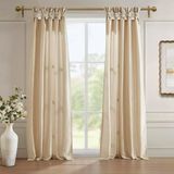 Emilia Madison Park Emilia raamgordijn Champagne 84" paneel