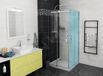 GELCO Douchedeur tweedelig 1000 mm, gecoat glas, glanzend aluminium/helder glas