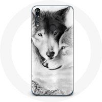 Maniacase Hoesje voor Huawei p30 lite Wolf Duo dieren