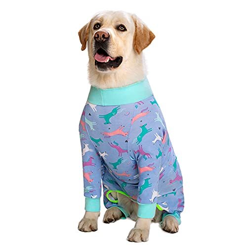 JRKJ Hondenkleding camouflage hond pyjama jumpsuit lichtgewicht hond kostuum onesies voor middelgrote grote honden meisje/jongen shirt