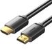 Watio Wave HDMI-kabel, 2 m, stekker naar stekker, ondersteunt 4K, hoge snelheid, ondersteunt audio en video, zwart
