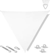 VONROC Schaduwdoek Driehoek - 360 cm - Wit - Waterafstotend - UPF 50+
