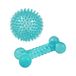 Set met 2 speelgoed, bal en botten, blauw